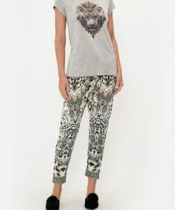 Camilla EBoutique (US) Clothing CURVED HEM FITTED TEE SNOW WHISPERS LOUNGE