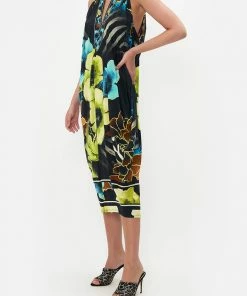 Camilla EBoutique (US) SIDE COWL JERSEY DRESS POPPY DIVINE