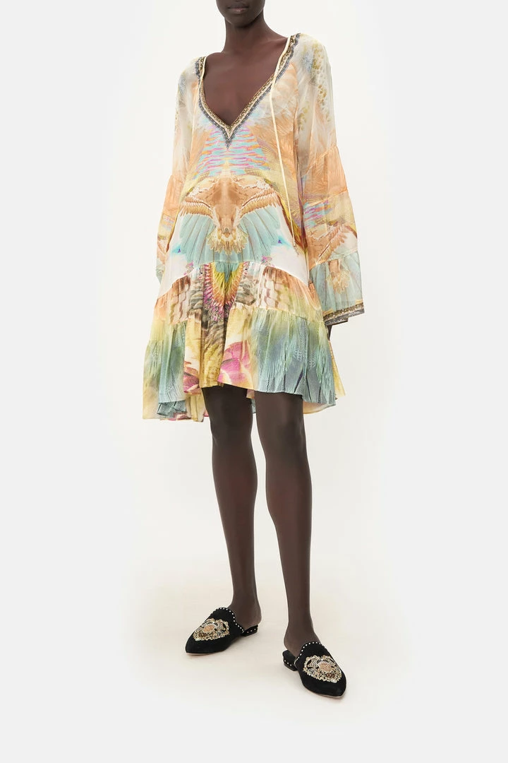 Camilla EBoutique (US) A-LINE GATHERED PANEL DRESS TAKE FLIGHT