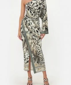 Camilla EBoutique (US) ONE SHOULDER JERSEY DRESS SNOW WHISPERS New To Sale