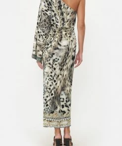 Camilla EBoutique (US) ONE SHOULDER JERSEY DRESS SNOW WHISPERS New To Sale