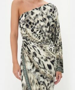 Camilla EBoutique (US) ONE SHOULDER JERSEY DRESS SNOW WHISPERS New To Sale