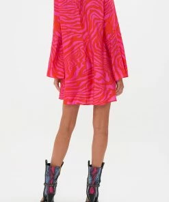 Camilla EBoutique (US) LONG SLEEVE SWING DRESS ZEBRA ZONE