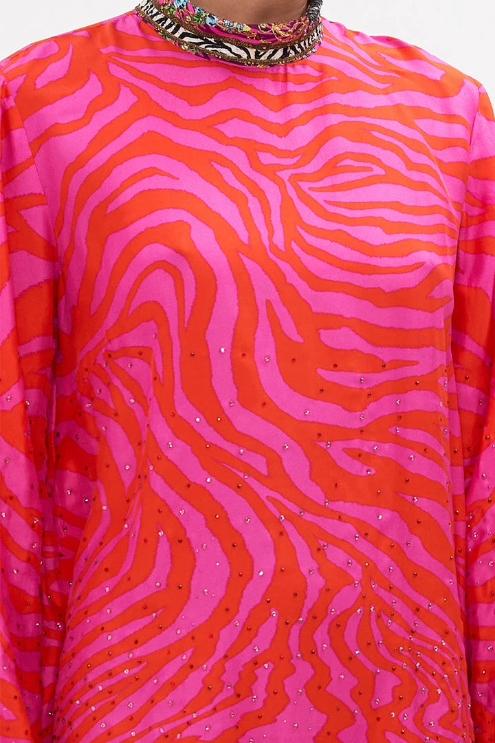 Camilla EBoutique (US) LONG SLEEVE SWING DRESS ZEBRA ZONE