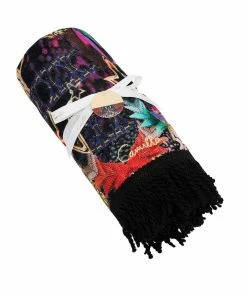 Camilla EBoutique (US) RECTANGLE TOWEL WITH FRINGE ROCKET WOMAN New To Sale