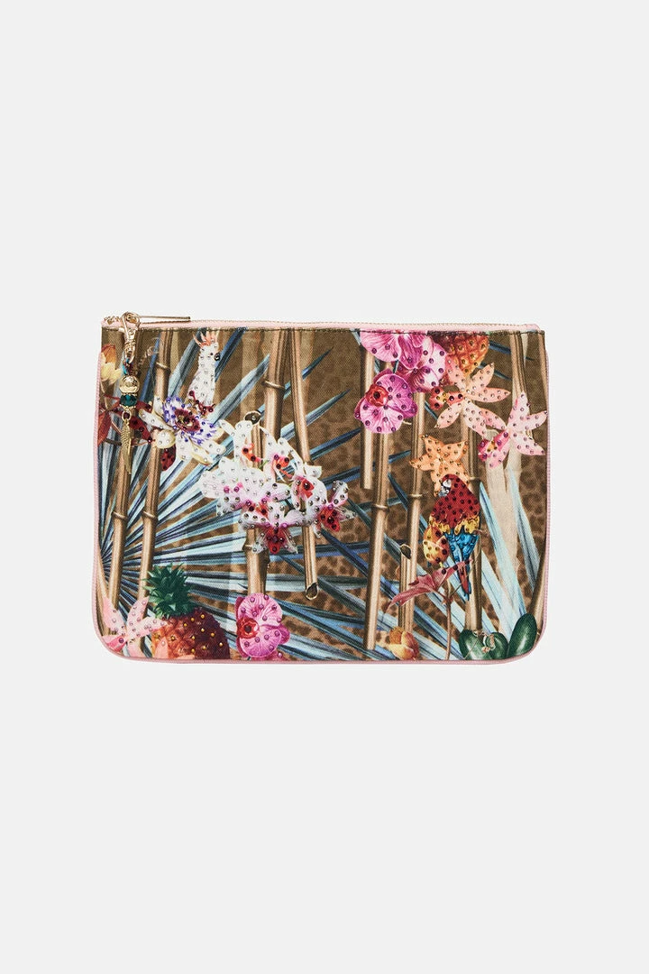 Camilla EBoutique (US) SMALL CANVAS CLUTCH PASSPORT TO PARADISE