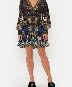 Camilla EBoutique (US) BUTTON FRONT FRILL DRESS HOLLYWOOD HEIST