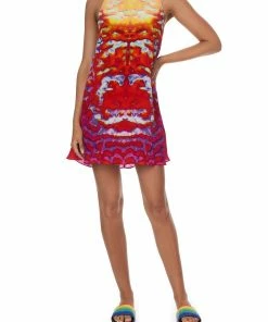 Camilla EBoutique (US) Sale Clothing HIGH COLLAR SHIFT DRESS BANSHEE BECKONS