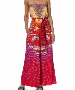 Camilla EBoutique (US) Sale Clothing TIE WAIST STRAPLESS JUMPSUIT BANSHEE BECKONS