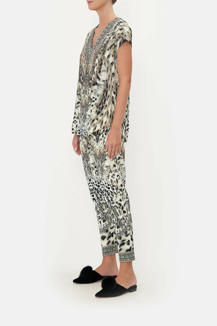 Camilla EBoutique (US) Sale Activewear & Loungewear V-NECK TEE SNOW WHISPERS LOUNGE