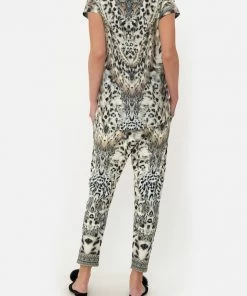 Camilla EBoutique (US) Sale Activewear & Loungewear V-NECK TEE SNOW WHISPERS LOUNGE