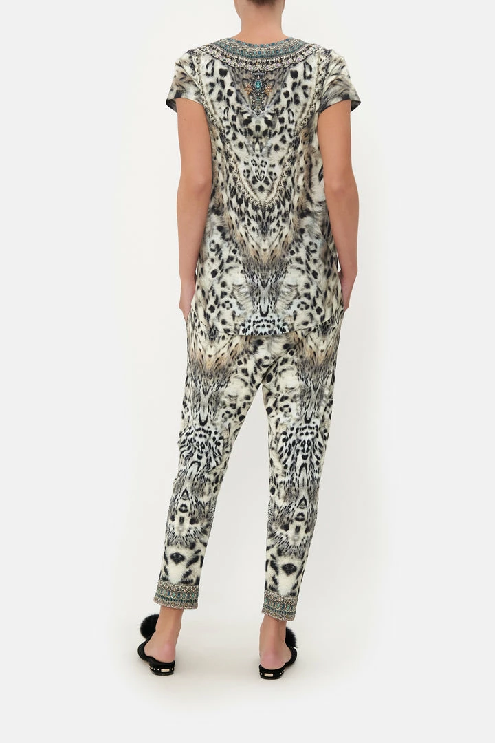 Camilla EBoutique (US) Sale Activewear & Loungewear V-NECK TEE SNOW WHISPERS LOUNGE