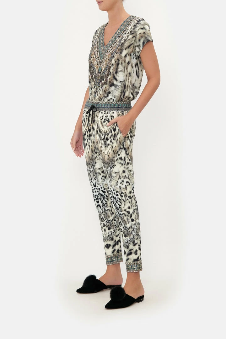Camilla EBoutique (US) RIB WAIST RELAXED PANT SNOW WHISPERS LOUNGE