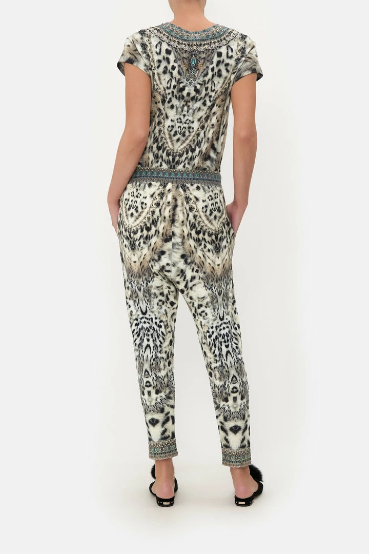 Camilla EBoutique (US) RIB WAIST RELAXED PANT SNOW WHISPERS LOUNGE