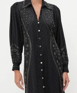 Camilla EBoutique (US) Clothing CURVED COLLAR SHIRT DRESS LUXE ESPIRITU