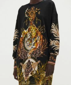 Camilla EBoutique (US) SWEATSHIRT BUTTON DRESS THE QUEENS KING Clothing