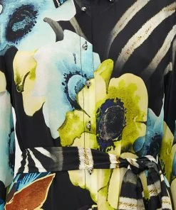 Camilla EBoutique (US) Sale Clothing HIGH LOW MIDI SHIRT DRESS POPPY DIVINE