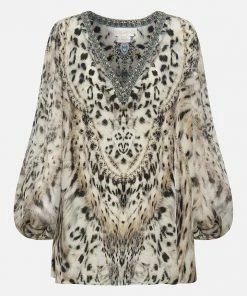 Camilla EBoutique (US) Sale Clothing PANEL SLEEVE BLOUSE SNOW WHISPERS