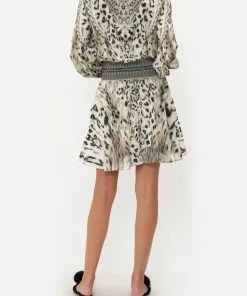 Camilla EBoutique (US) Sale Clothing SHIRRED RELAXED SHORT DRESS SNOW WHISPERS