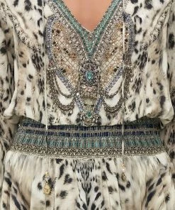 Camilla EBoutique (US) Sale Clothing SHIRRED RELAXED SHORT DRESS SNOW WHISPERS