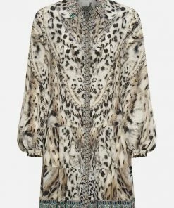 Camilla EBoutique (US) TIERED SHIRT DRESS SNOW WHISPERS