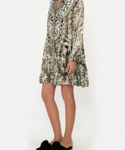 Camilla EBoutique (US) TIERED SHIRT DRESS SNOW WHISPERS