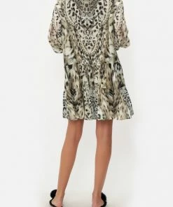 Camilla EBoutique (US) TIERED SHIRT DRESS SNOW WHISPERS