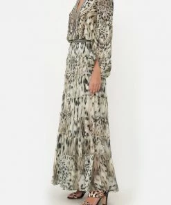 Camilla EBoutique (US) Sale Clothing SHEER TIERED MAXI SKIRT SNOW WHISPERS