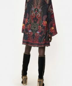 Camilla EBoutique (US) LONG SLEEVE SWING DRESS WOODSTOCK ROCK Clothing