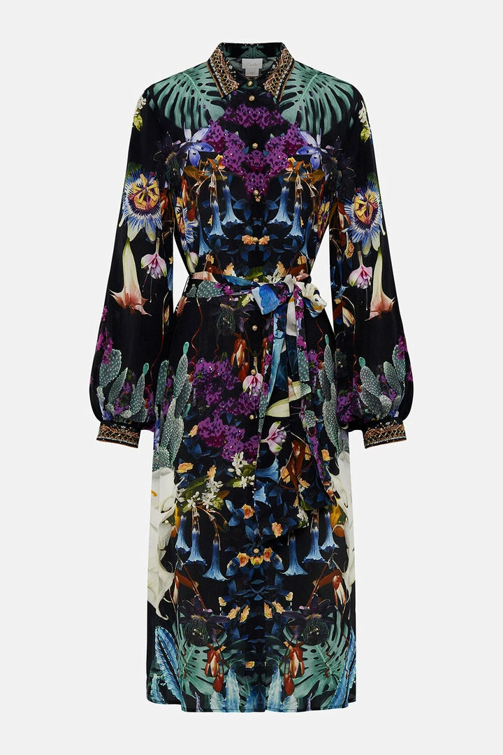 Camilla EBoutique (US) Clothing HIGH LOW MIDI SHIRT DRESS HYPNOTISE ME