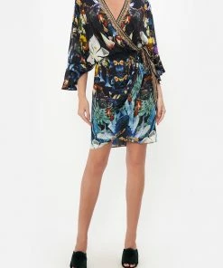 Camilla EBoutique (US) DRAPED FRONT WRAP DRESS HYPNOTISE ME Clothing