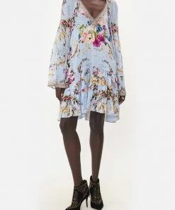 Camilla EBoutique (US) A-LINE GATHERED PANEL DRESS FLORAFUL Clothing