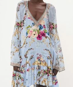 Camilla EBoutique (US) A-LINE GATHERED PANEL DRESS FLORAFUL Clothing