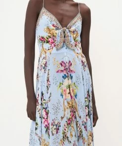 Camilla EBoutique (US) LONG DRESS WITH TIE FRONT FLORAFUL