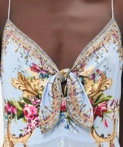 Camilla EBoutique (US) LONG DRESS WITH TIE FRONT FLORAFUL