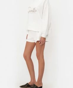 Camilla EBoutique (US) SHORT RELAXED SWEATER LOGO CAPSULE - SOLID WHITE