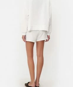 Camilla EBoutique (US) SHORT RELAXED SWEATER LOGO CAPSULE - SOLID WHITE
