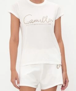 Camilla EBoutique (US) Clothing SLIM FIT ROUND NECK T-SHIRT LOGO CAPSULE - SOLID WHITE