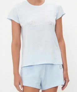 Camilla EBoutique (US) Clothing SLIM FIT ROUND NECK T-SHIRT LOGO CAPSULE - ICE BLUE