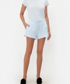 Camilla EBoutique (US) TERRY SHORT WITH CONTRAST STRIPE LOGO CAPSULE - ICE BLUE