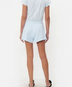 Camilla EBoutique (US) TERRY SHORT WITH CONTRAST STRIPE LOGO CAPSULE - ICE BLUE