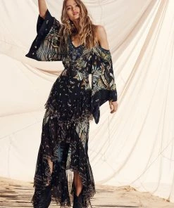 Camilla EBoutique (US) MAXI SKIRT WITH DOUBLE FRILL MATERNAL INSTINCT