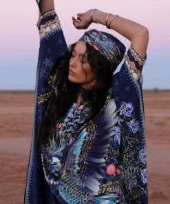 Camilla EBoutique (US) KAFTAN WITH HIGH COLLAR STAND SOUTHERN TWILIGHT