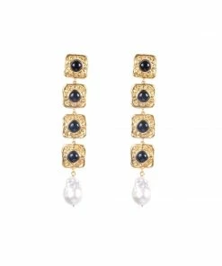 Camilla EBoutique (US) VALERE BLACK ONYX EARTH EARRINGS MULTI Up To 30% Off