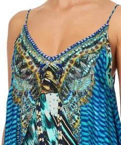 Camilla EBoutique (US) Up To 30% Off FLARED MINI WITH SHEER OVERLAY MARINE QUEEN