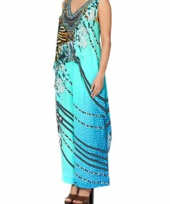 Camilla EBoutique (US) HIGH LOW CROSS OVERLAY TOP MARINE QUEEN