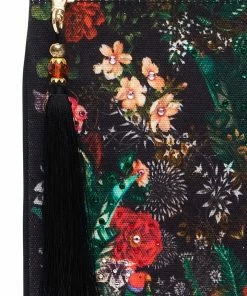 Camilla EBoutique (US) SMALL CANVAS CLUTCH RAISED WITH WOLVES