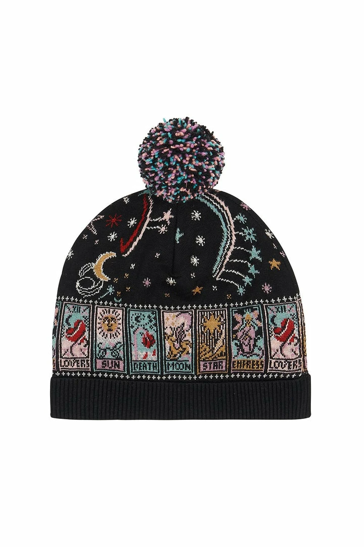 Camilla EBoutique (US) Up To 30% Off KNIT BEANIE WITH POM POM MIDNIGHT MOON HOUSE