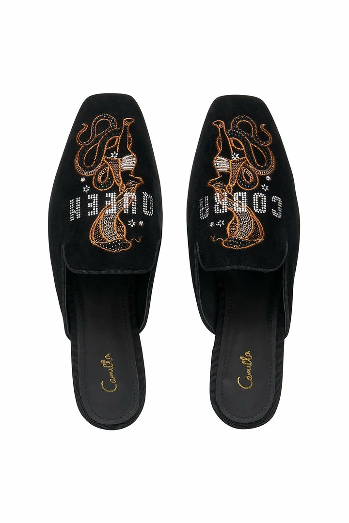 Camilla EBoutique (US) Up To 40% Off SQUARE TOE SLIPPER SOLID BLACK