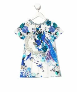 Camilla EBoutique (US) Up To 30% Off KIDS TSHIRT DRESS WITH FLARE HEM WHITE SIDE OF THE MOON